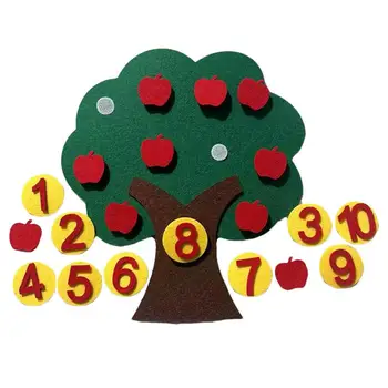 Фетровое яблочное дерево | Математические игры на сложение и вычитание | Игры для обучения счету, игрушки на День рождения для девочек и мальчиков 25